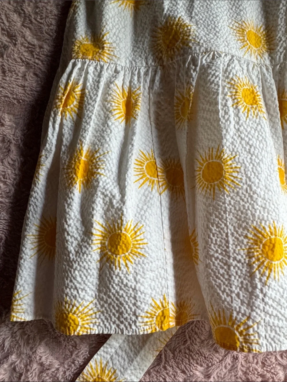 kate spade White Dress with Yellow Sun Motif